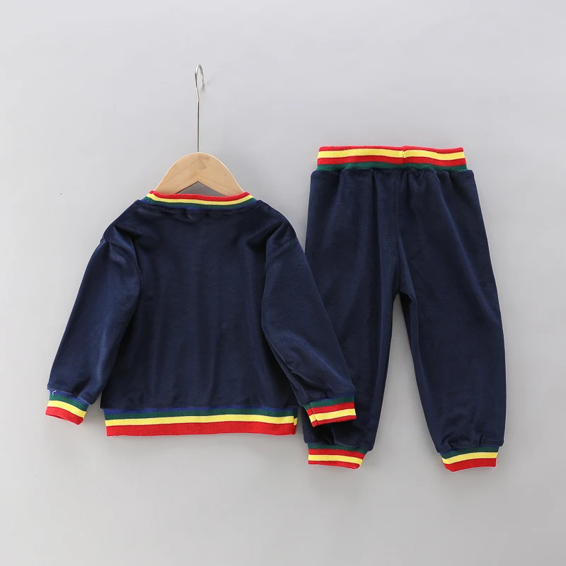 Детский комплект одежды для мальчиков радужная Повседневная одежда на осень и