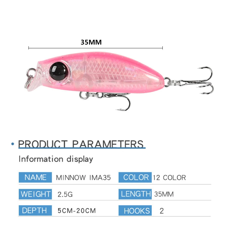 Блесна рыболовная 35 мм 2 5 г для окуня форели|Наживки рыбной ловли| |