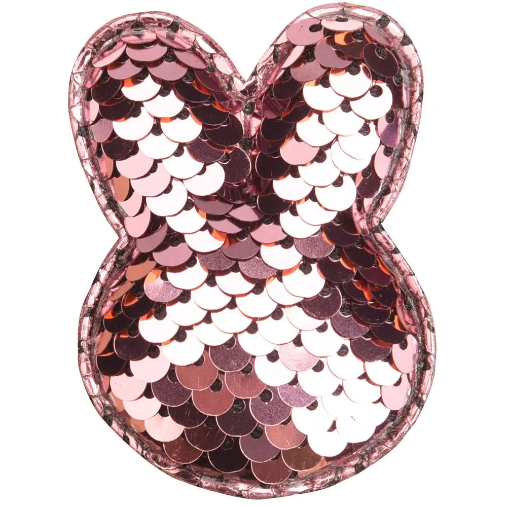 Pink 36 шт., 2,4 дюймов, аксессуары для волос с блестками и кроликом, аксессуары для волос для девочек, блестящие банты, Пасхальная повязка на голову, аксессуар без зажимов для повязки на голову - Цвет: Pink