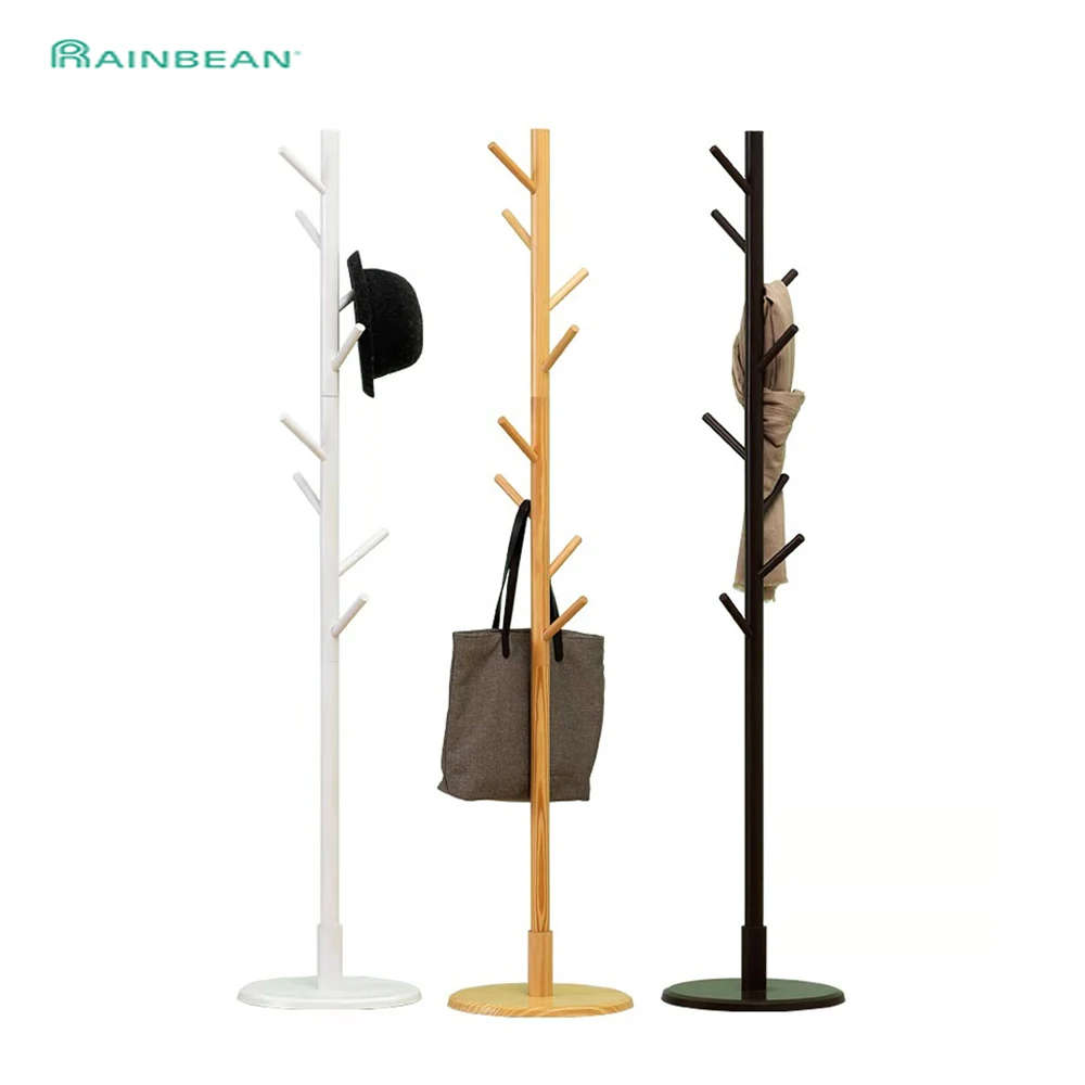 Премиум деревянный стеллаж для пальто свободно стоящий с 8 крючками деревом