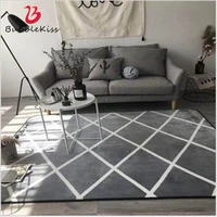 Bubble Kiss Gray Carpet For Living Room Geometric Lattice Pattern Soft Floor Mat Modern Home Bedroom Decor Teenager Room Rugs