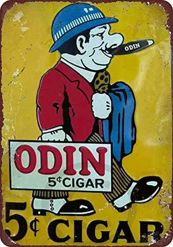 

Odin 5 Cent Cigar Nostalgic Retro Metal Tin Sign Plaque Poster Wall Decor Art Shabby Chic Gift Suitable 12x8 Inch