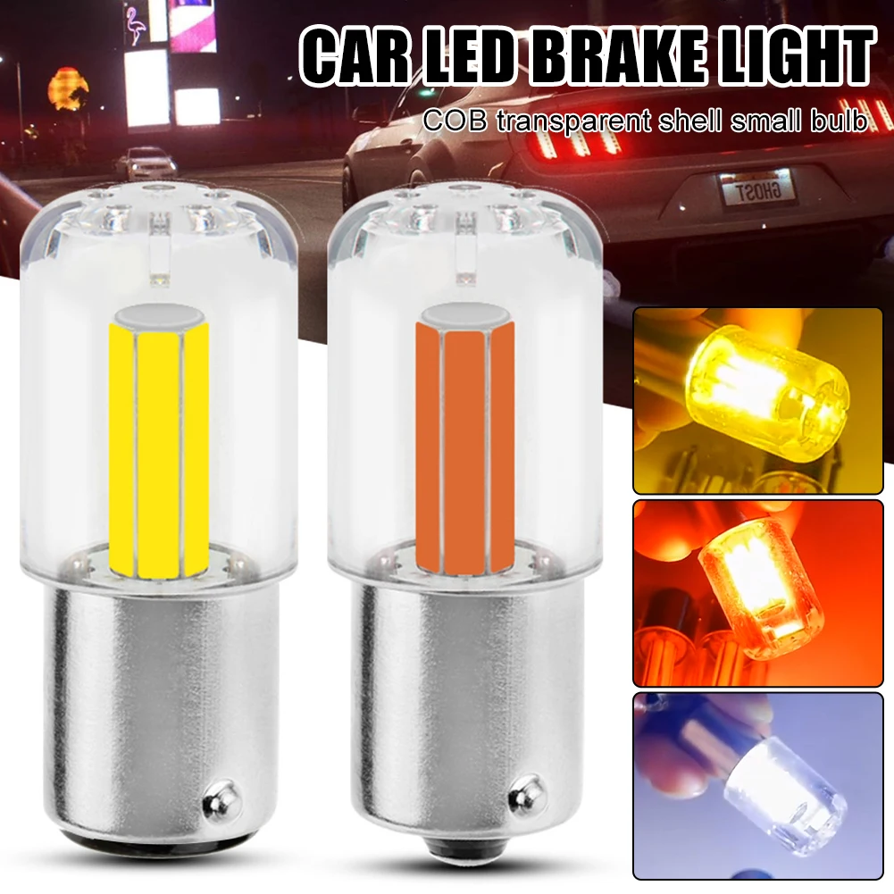 

2Pcs LED Bulb 1156 1157 P21w P21/5W Brake Light Filament Aluminum BA15S BAY15D Car Light Bulb Reverse Stop Lamp Parking Light