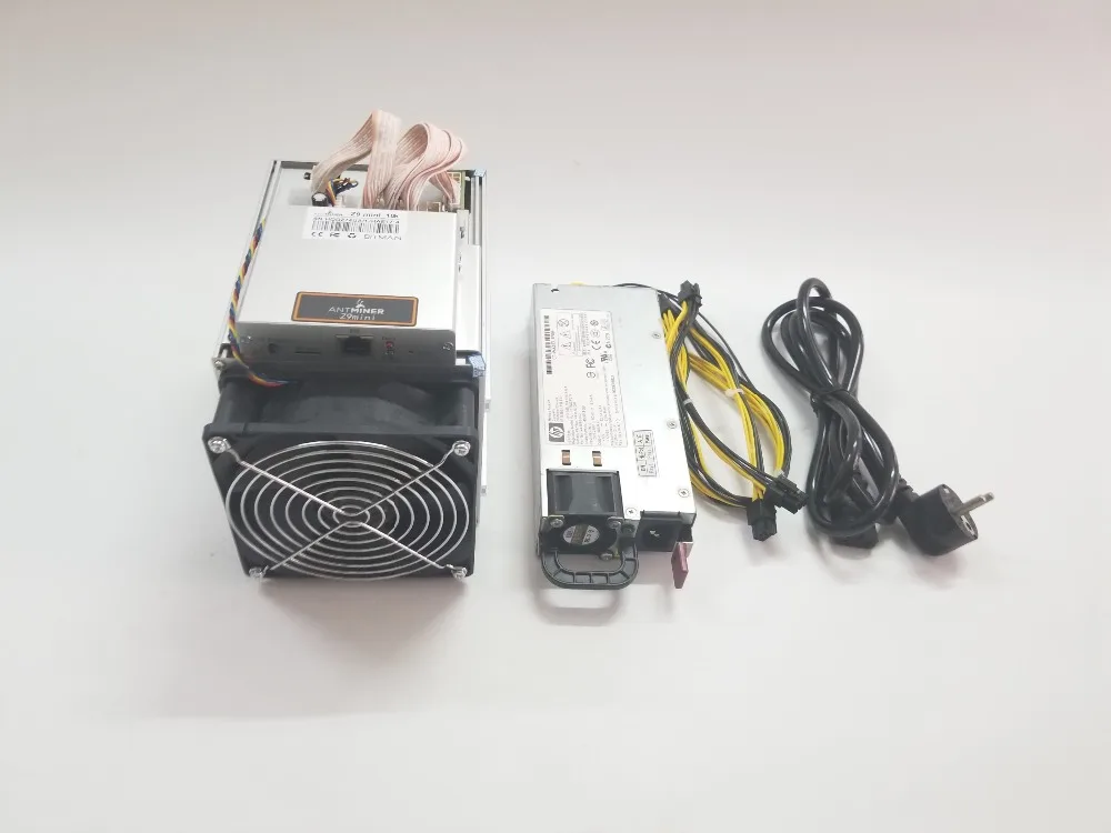 Б/у Antminer Z9mini 10K 300W ZCASH ZEC BTG Asic Equihash miner с блоком питания более экономичный чем S17 S9 Z11