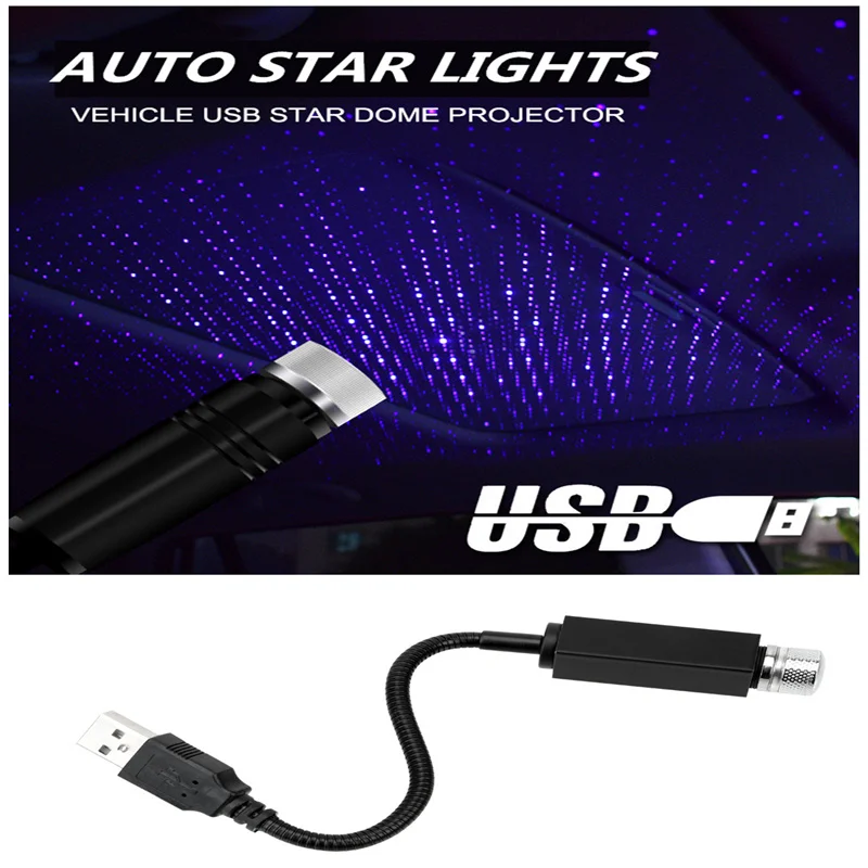 Светодиодная Автомобильная крыша звезда ночник проектор звездного неба