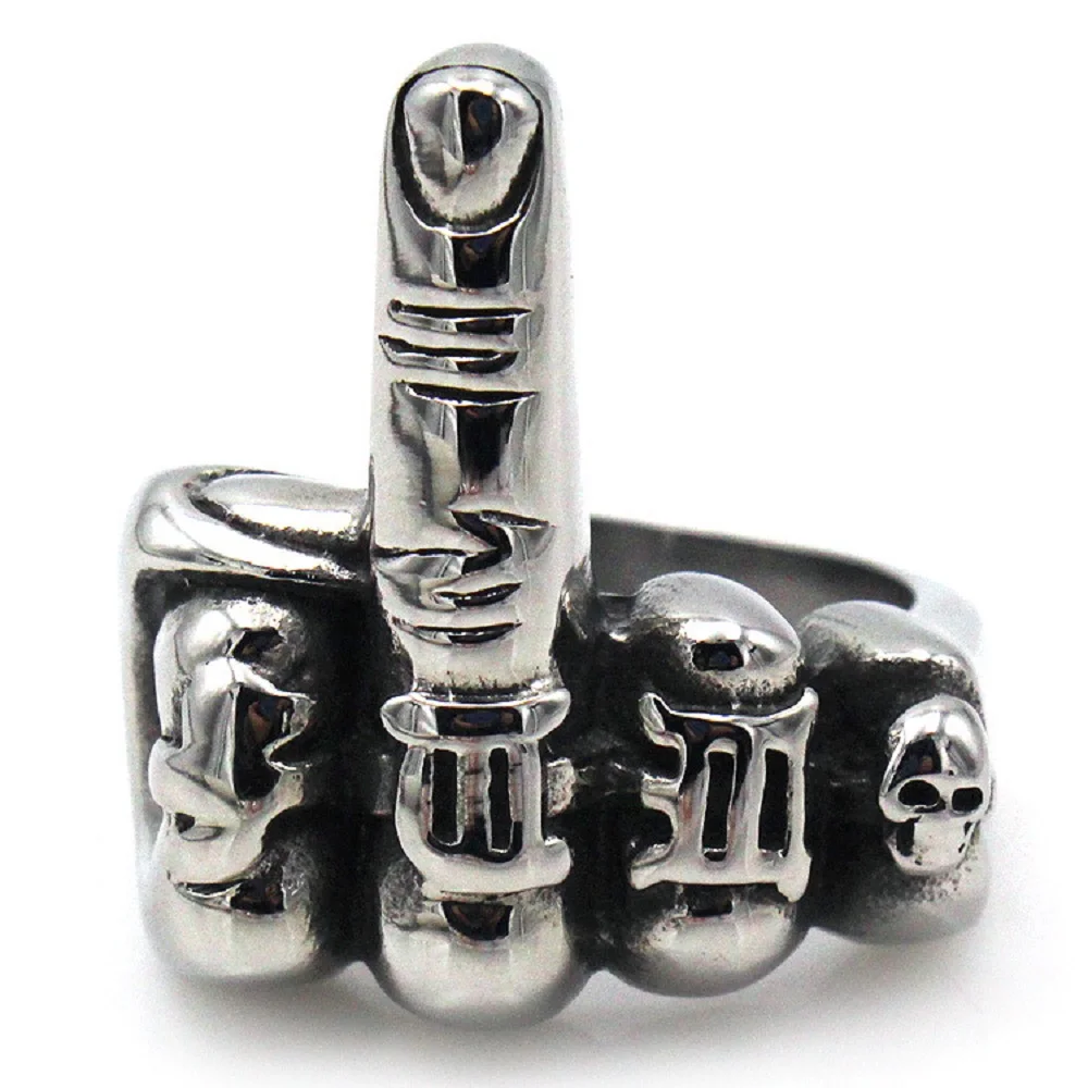 Ретро мужское кольцо Личность властная Экстраверты злой вертикальное для