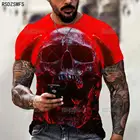 Модная 3D печать, ужас, пиратский череп, Аватар, Мужскаяженская футболка, летняя новая индивидуальная универсальная свободная футболка большого размера