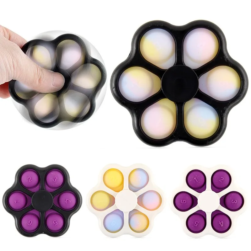 Fidget Spinner Flyorb Fidget juguete divertido pap&aacute; Fidget estr&eacute;s simple Spinner corriendo animaci&oacute;n Fidget Spiner Для Мужчин Силикон-0