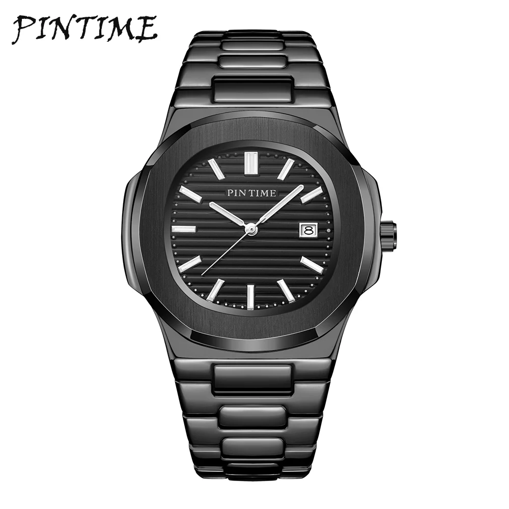 Модные мужские спортивные часы в стиле Nautilus кварцевый механизм из нержавеющей