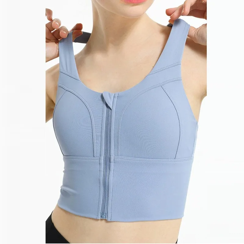 Front Zipper Movement Shockproof Top Women