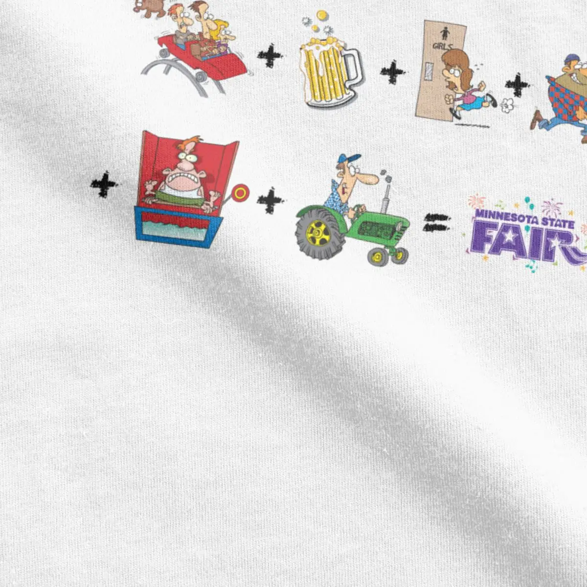 Мужские Миннесота ярмарке Математика подарок футболки натуральный хлопок