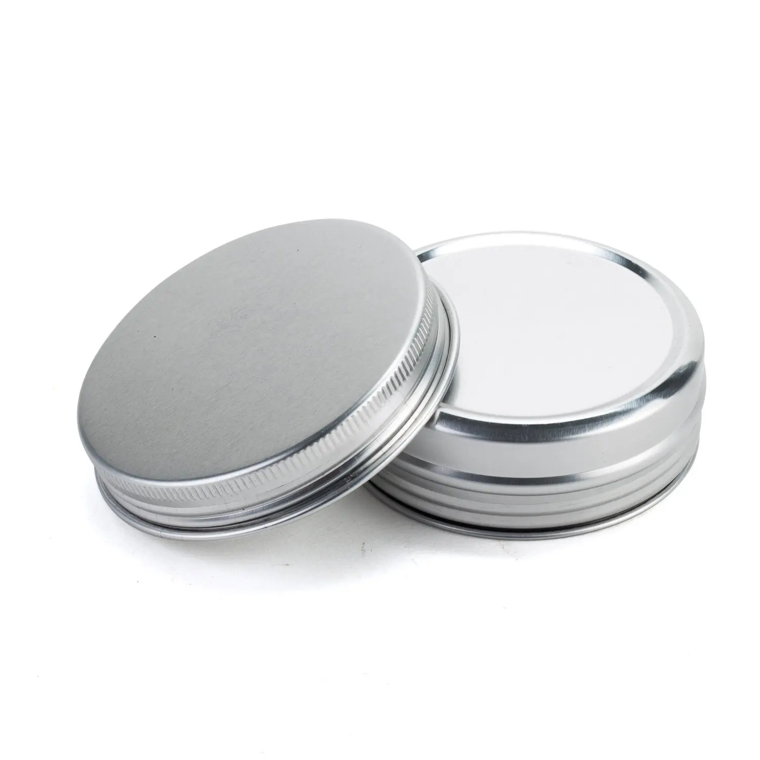 

50pcs Aluminum Silver Round Storage Box Can Jar Containers for DIY Salves, Box Candles, Spices, Balms, Skin Care Beauty Samples