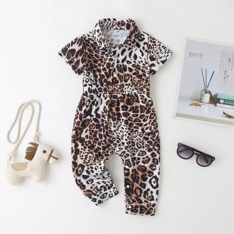 

Baby Leopard Print Jumpsuit baby suits cute suits baby girl suits baby boy suits cute and attractive Rompers for 3-24M baby