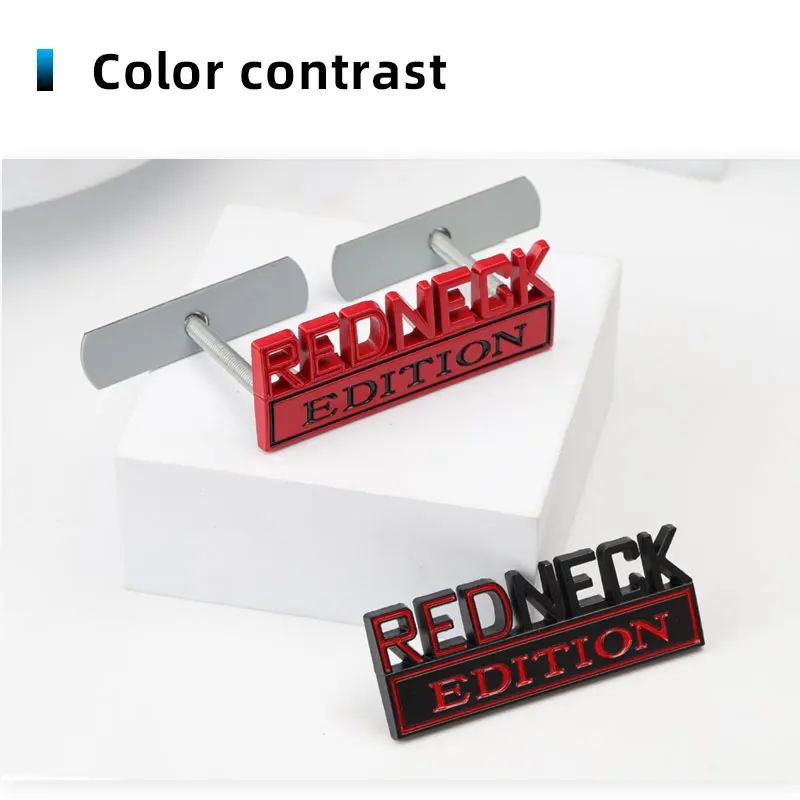 Металлическая Автомобильная наклейка REDNECK Edition значок эмблема Передняя капота
