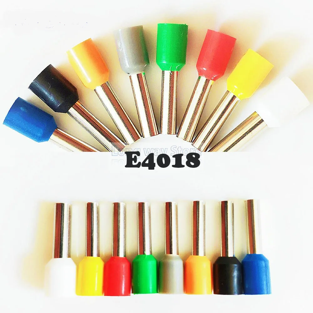 E4018 изоляционный обжимной соединитель 50 шт. трубчатый изолированный конец шнура