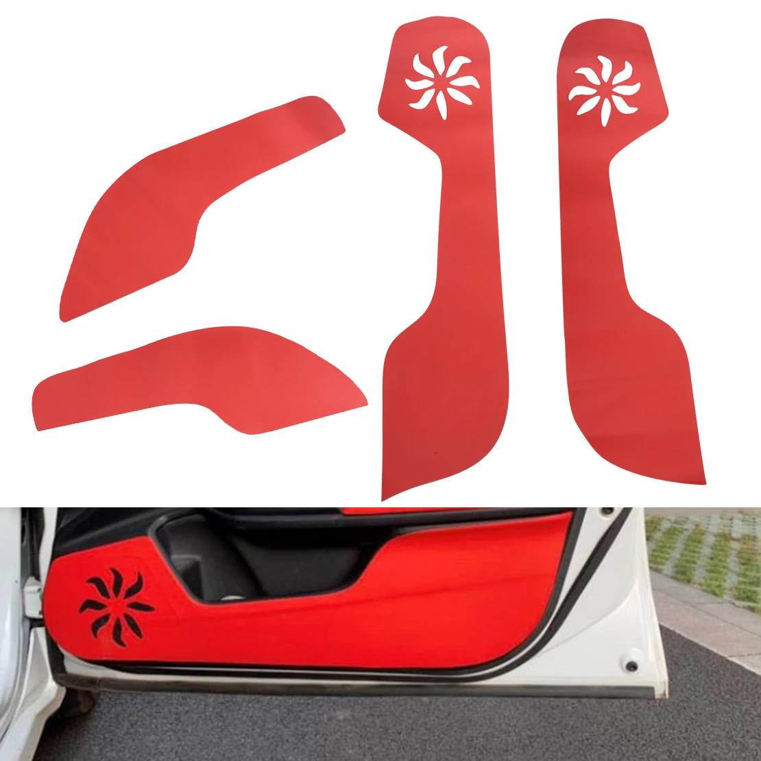 

4 шт., защитная накладка для автомобиля Honda Civic 10, 2016, 2017, 2018, 2019, 2020