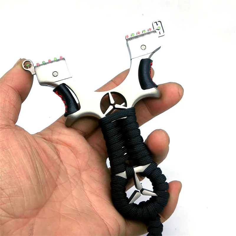 

Powerful Stainless Steel Slingshot With Rubber Band Slingshot Outdoor Black Gold Hunting Slingshot Shooting Ball Tool