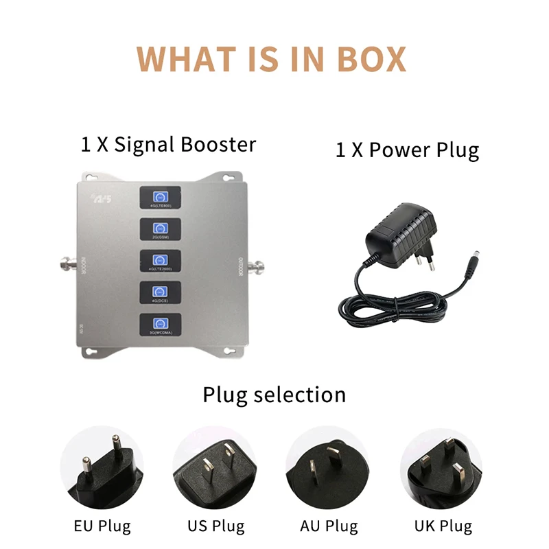 

2G 3G 4G Cellular Signal Amplifier LTE WCDMA GSM 800 900 1800 2100 2600mhz Mobile Signal Booster Repeater Cell Phone Booster