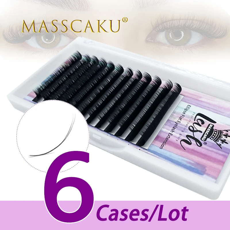 

6case/lot Fast delivery 8-18mm & mix length 100% handmade faux mink lashes korea pbt materials eyelash extensions for wholesale