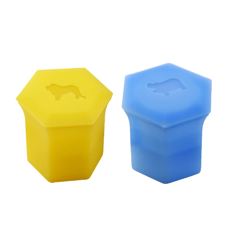 

3D Animal Ice Cube Mold Silicone Freezer Lion & Hippo Cup Eco Friendly DIY Molds