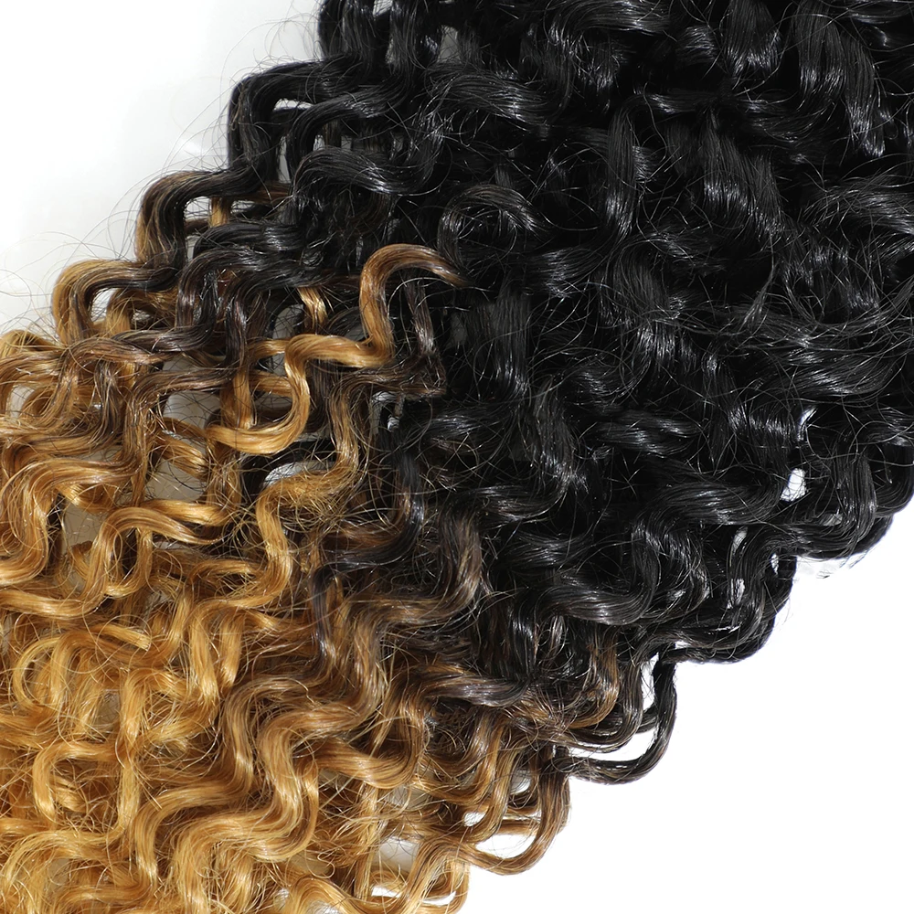 Кудрявые вьющиеся волосы для наращивания черных женщин высокотемпературные