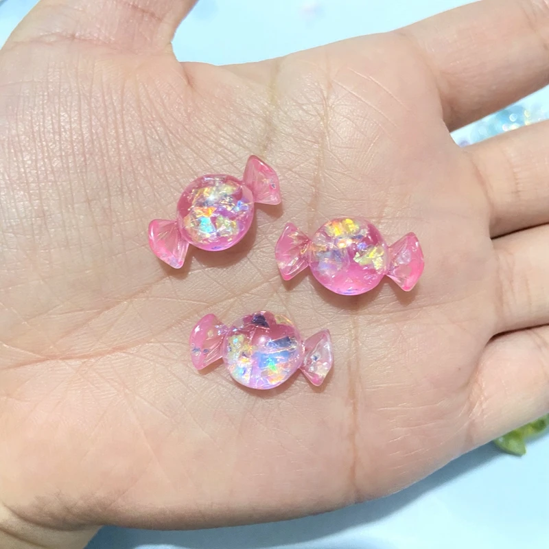 

10Pcs 21*11mm Bling Candy Simulation Model 3D Resin for Cabochons DIY Jewelry Crafts Handmade Headwear Decor Accessories