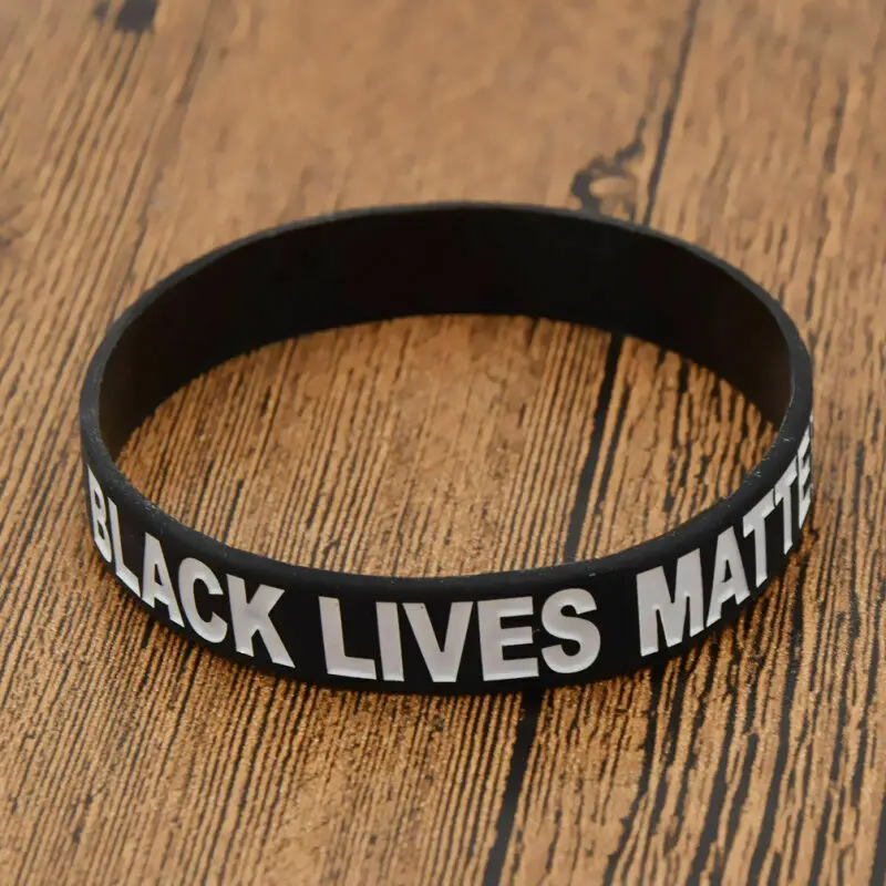 Black Lives Matter силиконовый браслет обруч Debossed Silicone Awareness браслеты с