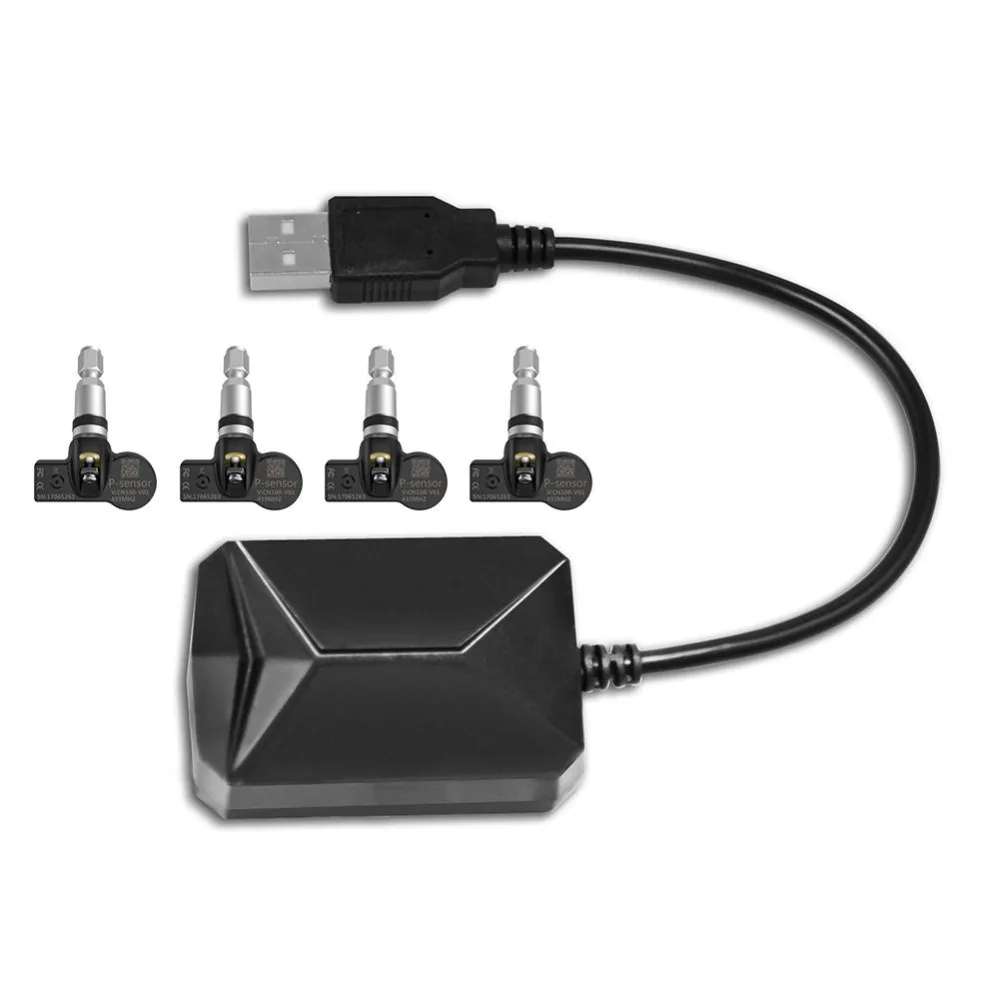 Система контроля давления в шинах TPMS монитор с подключением к USB на Android/система