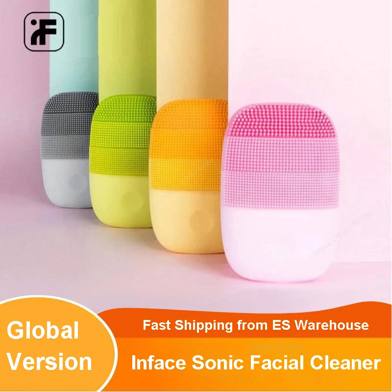 

Inface Facial Cleansing Brush Upgrade Version Electric Sonic Face Cleanser Skin Deep Pore Washing Silicone Face Massage Brushes