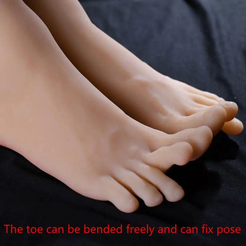 Male Silicone Foot Model Fetishes BDSM Play Gay Worship Master Slave Trampling Shoe Size 44 Toe Move Freely Fetish Men |