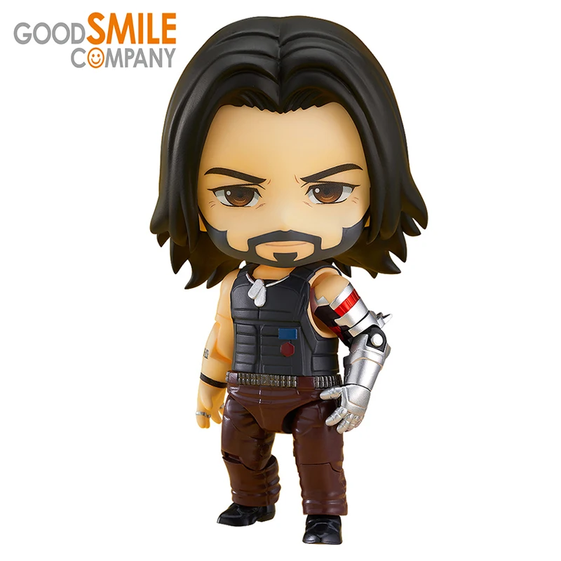 

10cm Original Good Smile GSC Nendoroid Cyberpunks 2077 Johnny Silverhand Q Verision Anime Figures PVC Movable Model Toys