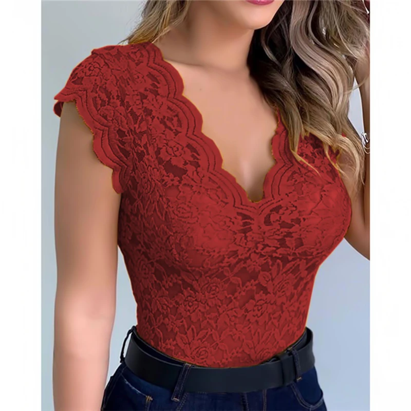 

2020 Summer Sexy Lace Cami Crochet Vest Casual Solid Color Women Top Trend Lace Hollow Out Top For Ladies Wholesale