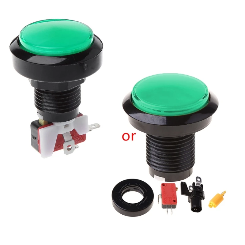 Новый 45 мм пуш ап Аркады Кнопка 12V Мощность светодиодный горит круглый