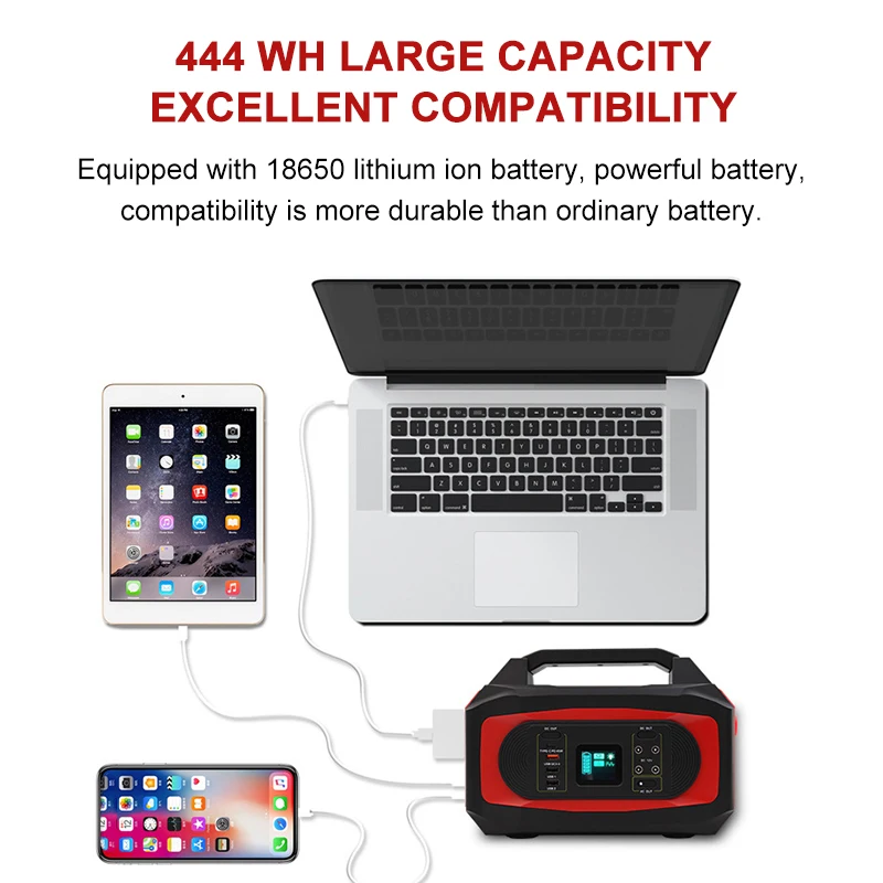 1000W 110V/220V Портативный Солнечный Мощность хранения генератор инвертора на