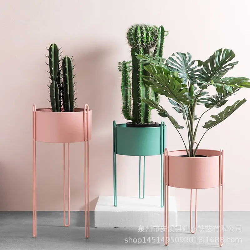 Скандинавский металлический Цветочный горшок для растений железный цветочный