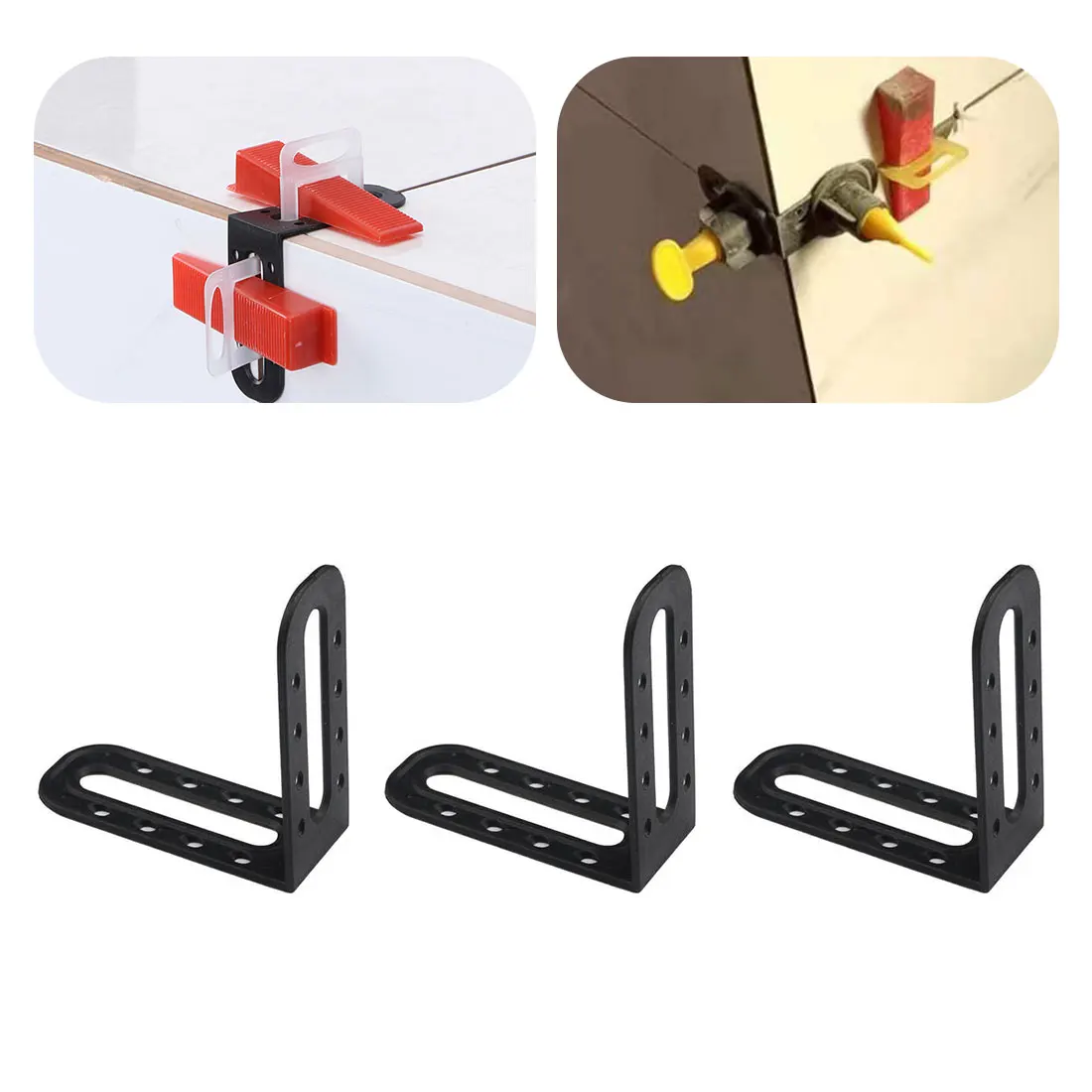 

Male Angle Leveling Tool 90 degree Can Be Used with Tile Leveler Spacers Fixed Locator Leave Seams Measuring Tools 25pcs / set