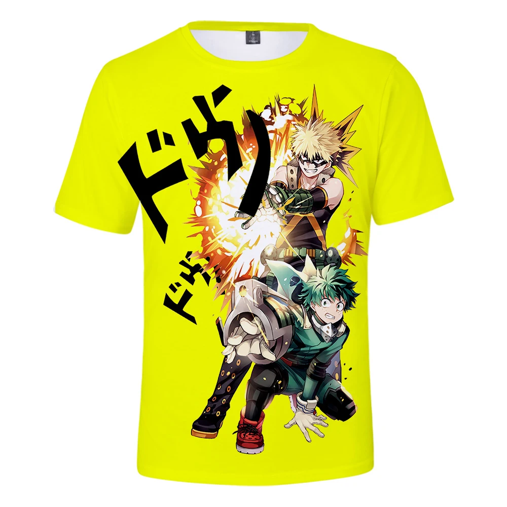 

2020 My Hero Academia 3D T-shirt Loose T Shirt Print Hip Hop Fashion Men Women Summer Tees Casual Short High Quality Aikooki