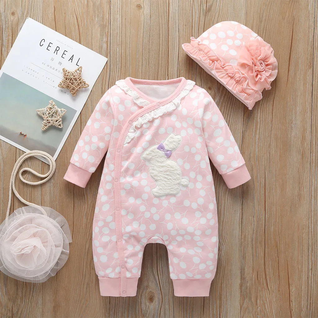 Зимняя одежда для новорожденных девочек утепленный комбинезон с мультяшным