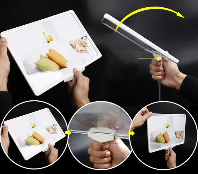 

White A4 Frame Pop Price Label Holder Promotion Poster Floor Table Advertising Rack Desk Sign Display Stand