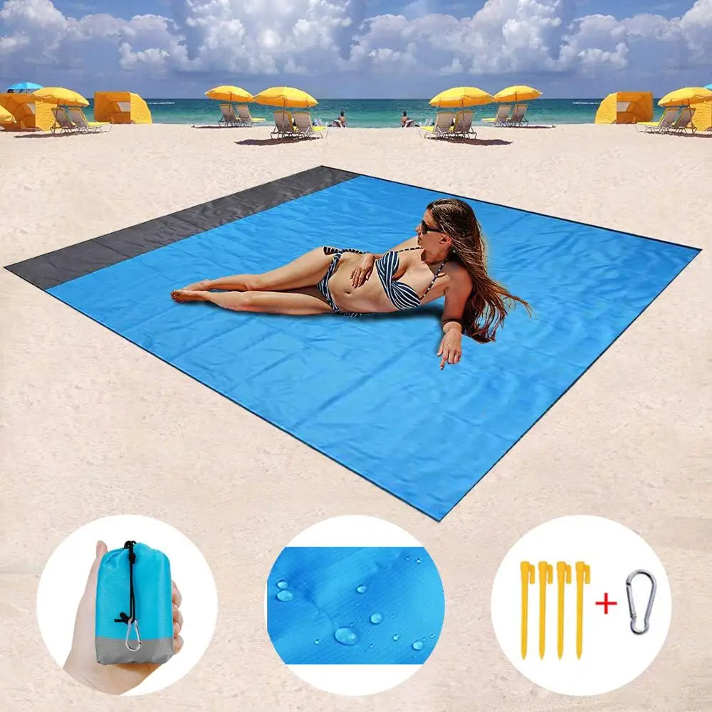 

2M*2.1M Waterproof Beach Blanket Outdoor Portable Picnic Mat Camping Ground Mat Mattress Camping Camping Bed Sleeping Pad