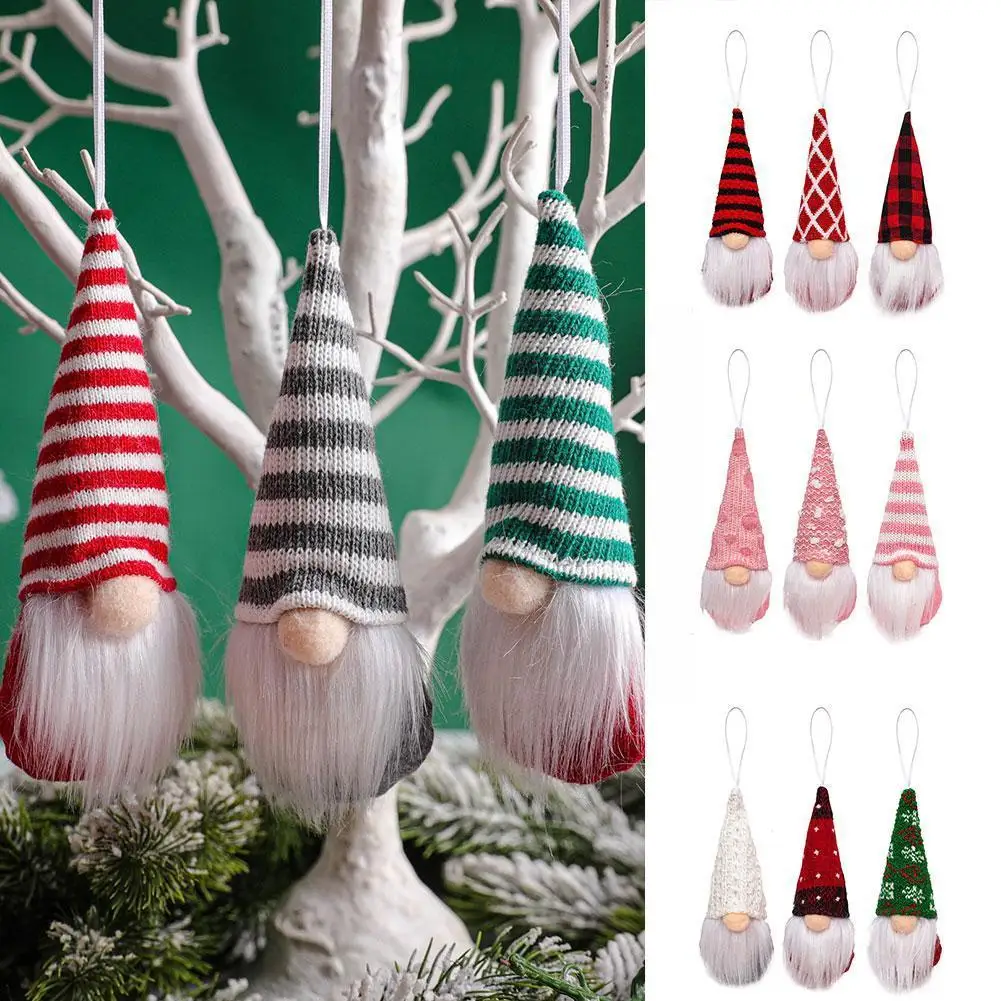 3 шт./компл. украшения для новогодней елки розовый плюшевый кулон цветная