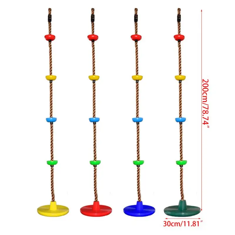 

Heavy Duty Plastic Swing Seat - Indoor and outdoor Climbing Rope with Disc Swing for Active Outdoor Play Equipment