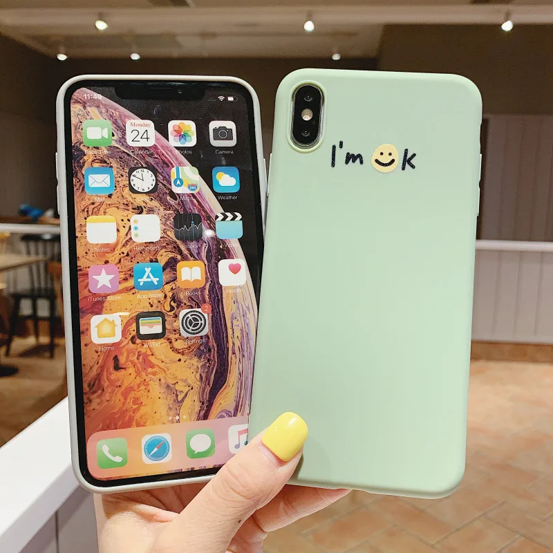 Мягкий чехол из ТПУ для iphone 7 11 8 6 6S X XR XS Max милый мультяшный телефона с сердечками