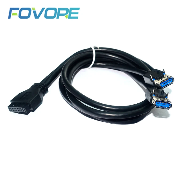 Соединитель USB 3 Панельное крепление с двумя портами USB3.0 гнездовой винтовой