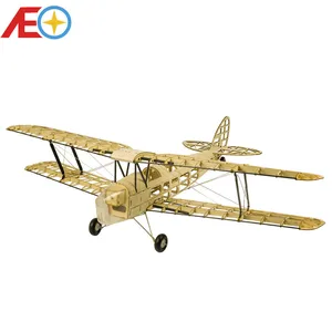Новый De Havilland DH82a Мини Тигр моль RC самолет биплан 980 мм размах крыльев лазерная резка набор из пробкового дерева деревянная модельдеревянный план