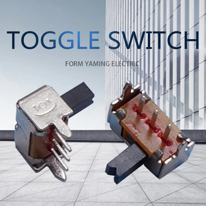 50 шт. два положения 3 булавки Tact тумблер черная сторона однополюсный двойной