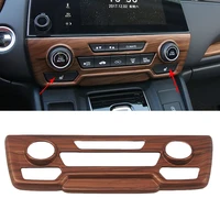 car interior peach wood decoration for honda crv cr v 2017 2018 2019 2020 peach wood grain center console cd panel cover trim