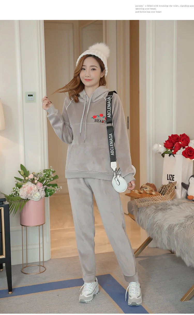 8332# зимняя модная одежда для кормящих мам, костюмы для кормления, толстовки, комплекты одежды для беременных женщин, Спортивная повседневная одежда для беременных