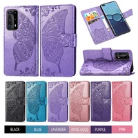 3d print butterfly flip leather wallet case cover for p20 p30 p40 pro lite psmart 201920202021 for honor 10i 20 20i 20 lite 9x