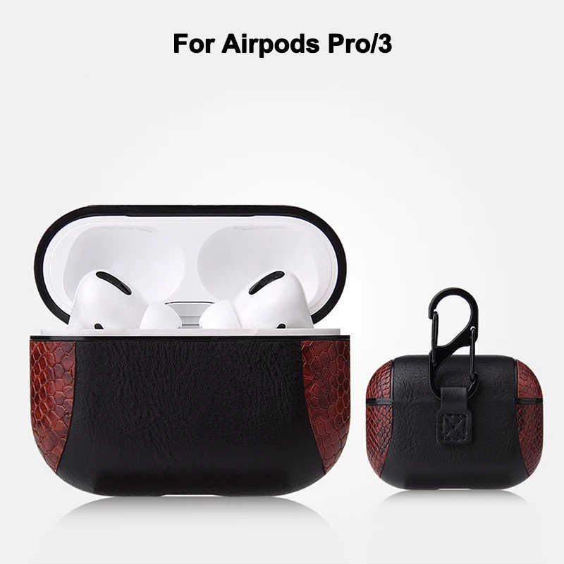 Великолепный кожаный чехол для наушников Apple AirPods Pro с ремешком для AirPods 3 2 1, защитный чехол от ударов.